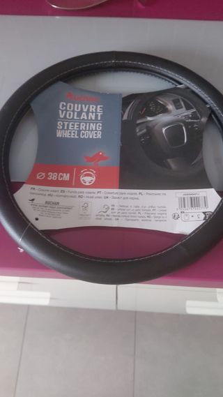 Funda de volante de coche negra nueva