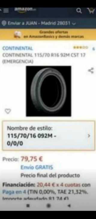 Rueda de recambio 5x110