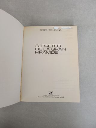 Secretos de la Gran Pirámide. Peter Tompkins.