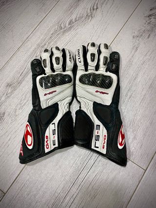 Guantes de cuero para moto 