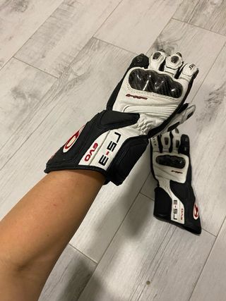 Guantes de cuero para moto 