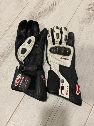 Guantes de cuero para moto 