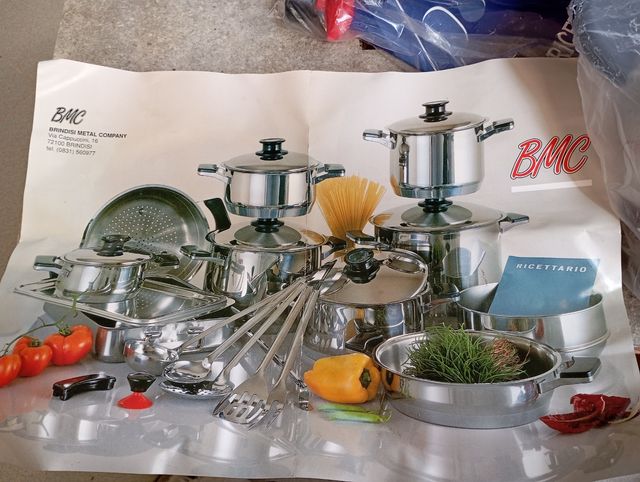 Batteria completa pentole acciaio 18/10