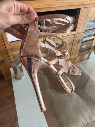 SANDALIAS BODA ORO ROSA NUEVAS