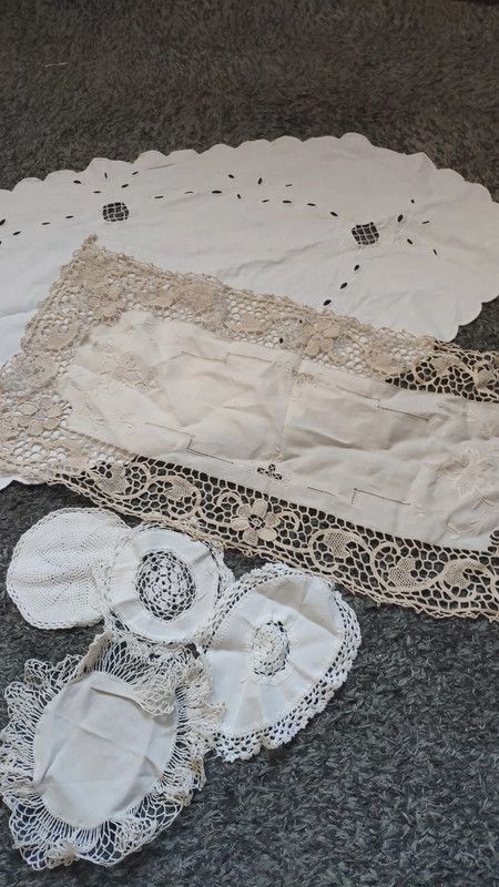 conjunto de manteles vintage para decoración hogar