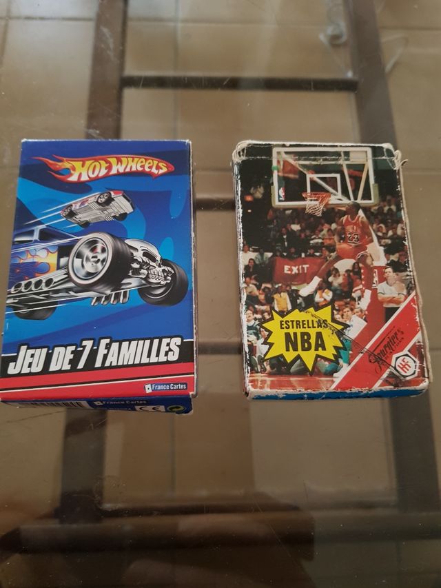 Baraja de hot wheels y nba