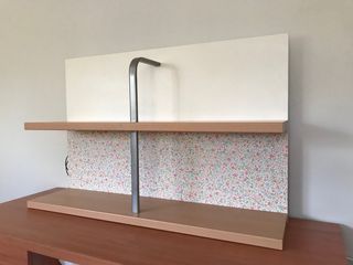 Conjunto Escritorio cajonera y estantería de pared