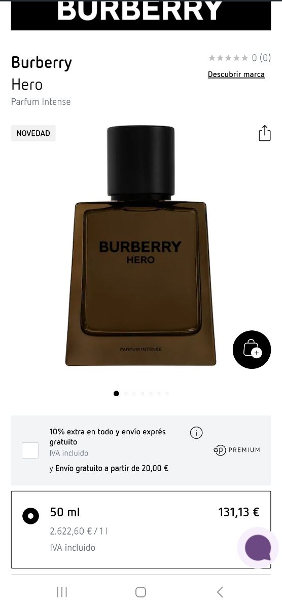 Burberry Hero Intense 50 ml