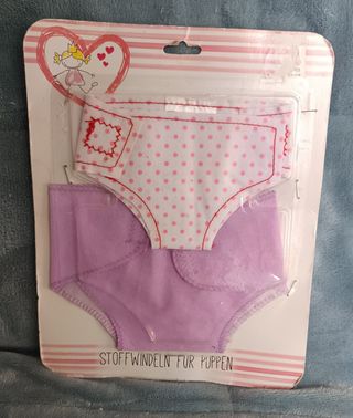 Pañales de tela para muñecas.
2 pañales nuevos, si