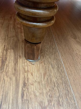 Mesa de camilla, cristal, ropa