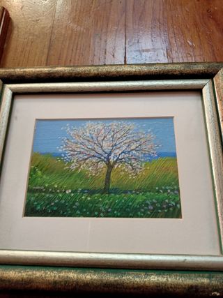 2 quadri , acquerello e olio