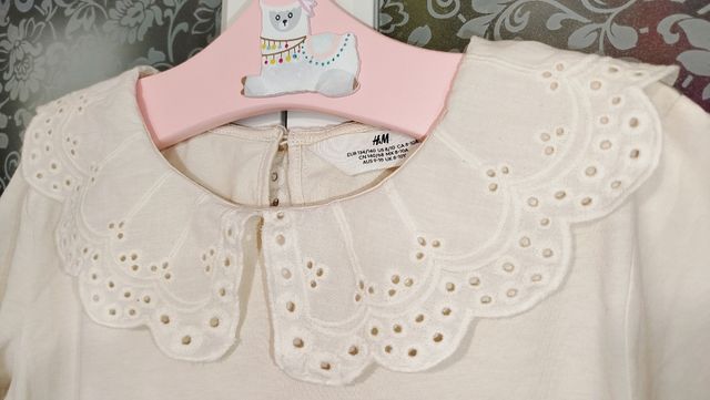 Camiseta niña cuello bordado hym 8-10 añ