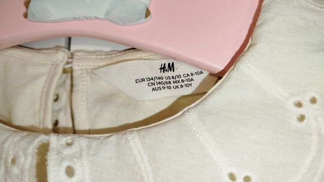 Camiseta niña cuello bordado hym 8-10 añ