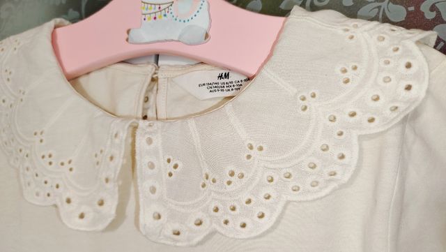 Camiseta niña cuello bordado hym 8-10 añ