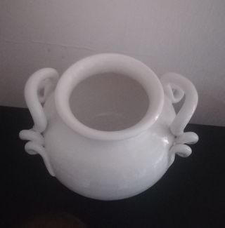 Biscottiera bianca  in ceramica vintage