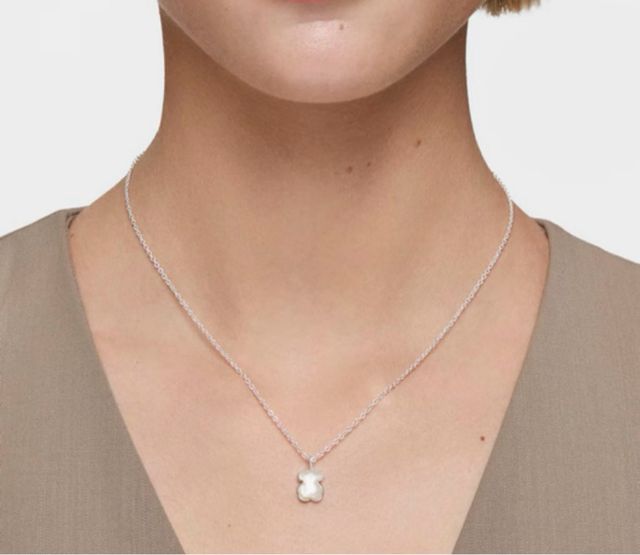 Tous Collar de plata y nácar facetado TOUS