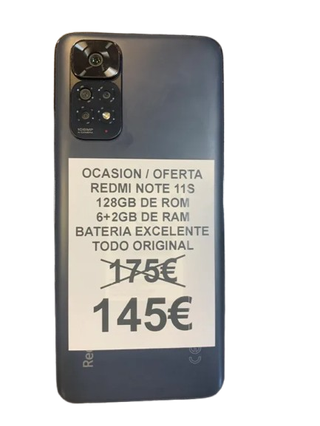 XIAOMI REDMI NOTE 11S 128GB 8GB RAM - Como nuevo