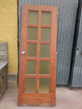 Puerta madera maciza vintage