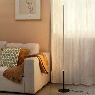 Lampara de Pie LED Regulable 3000k 147cm negra