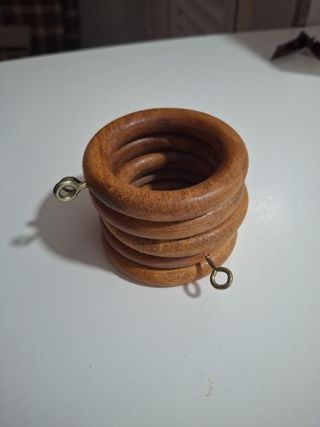 Arandelas de madera para cortinas