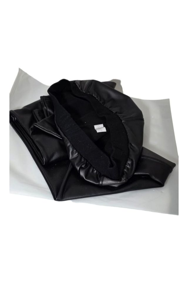 Leggings Jadea in ecopelle con banda laterale