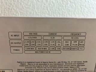 Fuente de Alimentación Desktop Power Supply 500W A