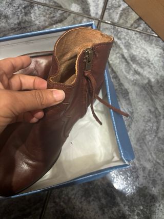 Botines piel marron