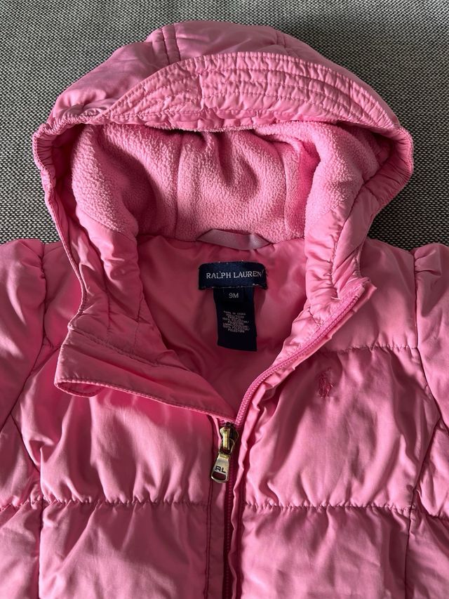 Casaco de bebé rosa Ralph Lauren