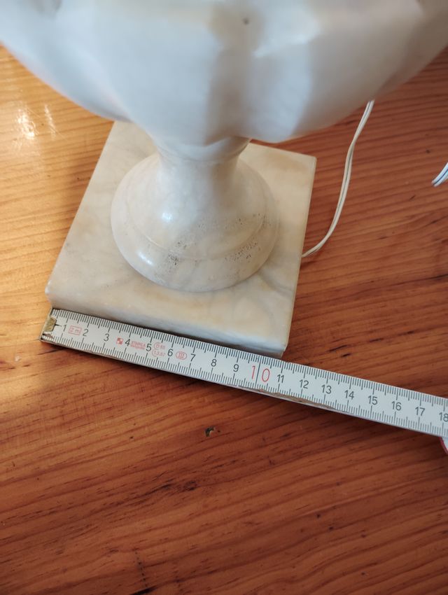 Pie de lámpara vintage de mármol