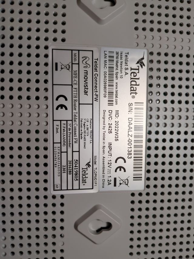 Router ethernet y fibra óptica