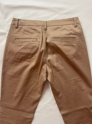 Pantalones beige basic mango