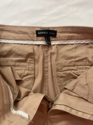 Pantalones beige basic mango
