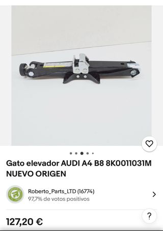 Gato elevador tijera original Audi a estrenar