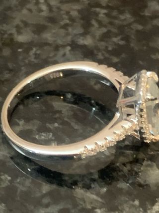 Anillo plata Con 2.00 Ct Diamante Moissanita 