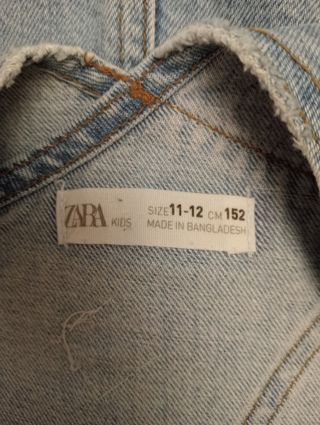 Vestido peto vaquero Zara 11-12 nuevo