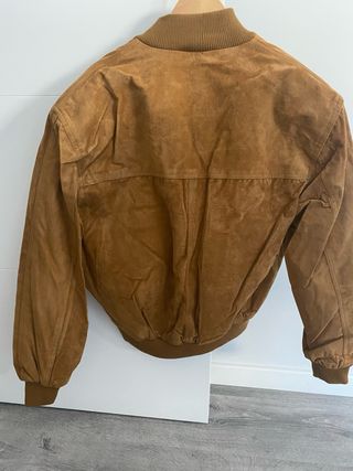 Cazadora bomber vintage de antelina