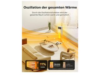 Calefactor Pelonis 2000W oscilante