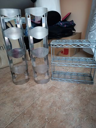 Botelleros y estante inox