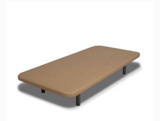 Base tapizada con patas color marrón