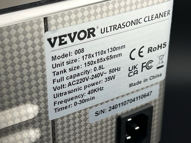 Pulitore ad ultrasuoni VEVOR 800ML