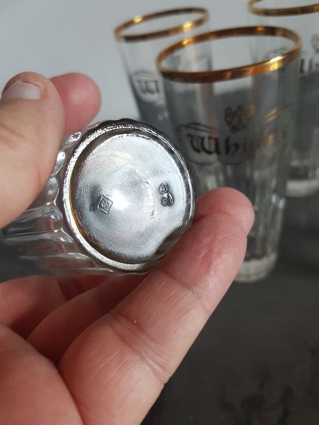 n°6 bicchieri Vintage bordo oro zecchinor Whisky