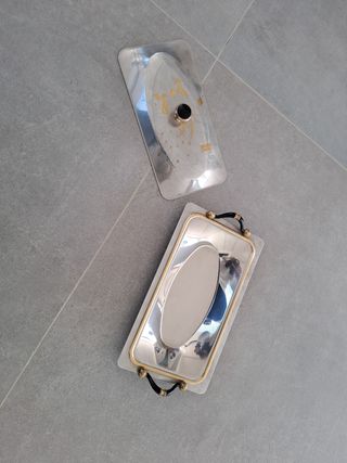Vassoio acciaio inox con coperchio
