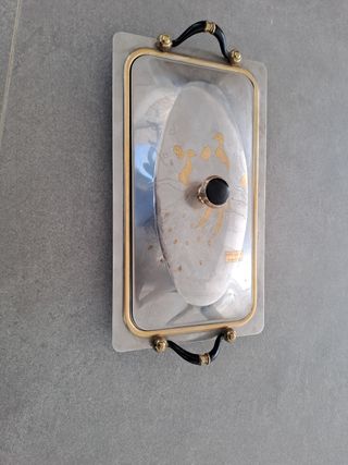 Vassoio acciaio inox con coperchio