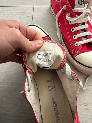 zapatillas converse all star bajas rojas 42
