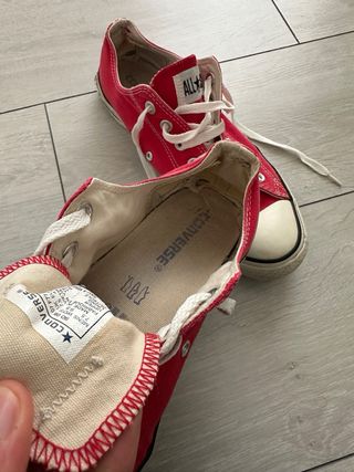 zapatillas converse all star bajas rojas 42
