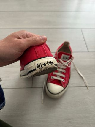 zapatillas converse all star bajas rojas 42