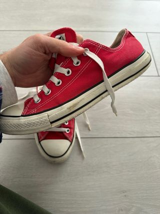 zapatillas converse all star bajas rojas 42