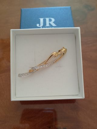 Plata 925 baño de oro broche mujer 
