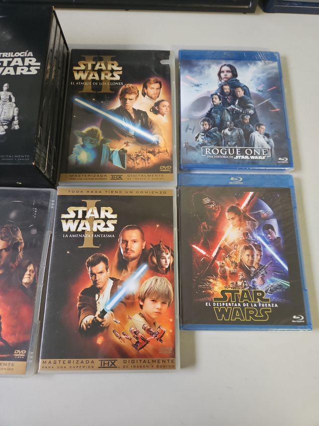 Lote DVD blu ray star wars
