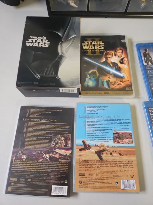 Lote DVD blu ray star wars